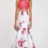 Alyce Paris - 60430 Two Piece Floral Printed Satin Mermaid Dress Formal Gowns
