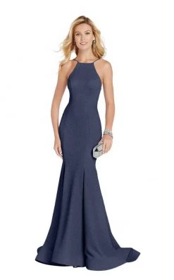 Alyce Paris - 60551 Halter Fitted Mermaid Evening Dress 7 Alyce Paris - 60551 Halter Fitted Mermaid Evening Dress