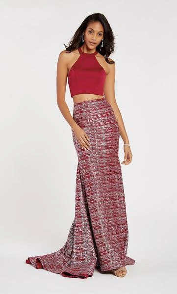 Alyce Paris - 60554 Two Piece Two Tone Halter Trumpet Dress 3 Alyce Paris - 60554 Two Piece Two Tone Halter Trumpet Dress