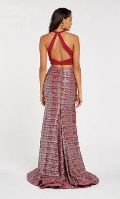 Alyce Paris - 60554 Two Piece Two Tone Halter Trumpet Dress