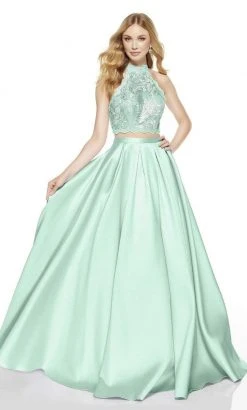 Formal Gowns Alyce Paris - 60615 Two Piece Embellished High Halter Ballgown