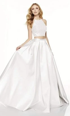 Alyce Paris - 60620 High Neck Two Piece Halter Ballgown