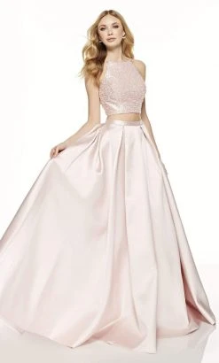 Alyce Paris - 60620 High Neck Two Piece Halter Ballgown