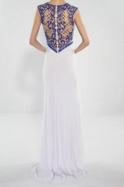 Alyce Paris - 6361 Illusion Jewel Neck Sheath Dress Formal Gowns 9 Alyce Paris - 6361 Illusion Jewel Neck Sheath Dress Formal Gowns