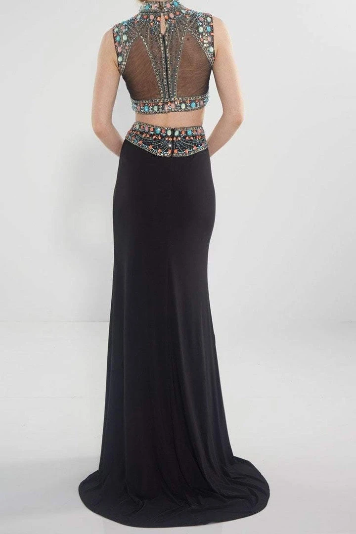 Formal Gowns Alyce Paris - 6372 Two Piece Dress In Black Multi-Color 5 Formal Gowns Alyce Paris - 6372 Two Piece Dress In Black Multi-Color