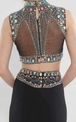 Formal Gowns Alyce Paris - 6372 Two Piece Dress In Black Multi-Color 9 Formal Gowns Alyce Paris - 6372 Two Piece Dress In Black Multi-Color