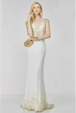 Formal Gowns Alyce Paris 6506 V-Neck Embellished Long Dress