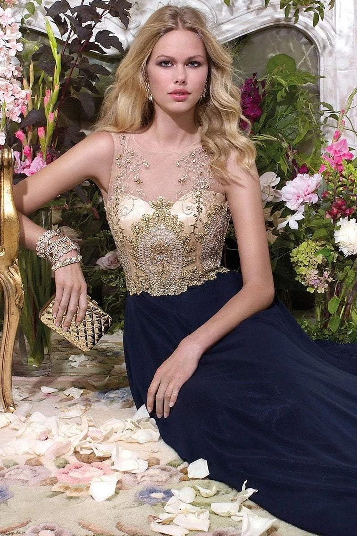 Alyce Paris - 6527 Illusion Jewel Neck A-Line Dress 5 Alyce Paris - 6527 Illusion Jewel Neck A-Line Dress