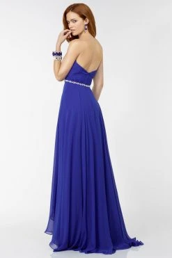 Alyce Paris - 6545 Sparkly Waistband Strapless Evening Gown