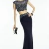 Formal Gowns Alyce Paris - 6557 Two Piece Beaded Cap Sleeves Long Gown