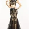 Alyce Paris - 6584 Two Piece Beaded Lace Bateau Trumpet Dress Formal Gowns