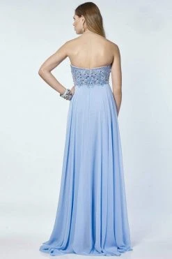 Formal Gowns Alyce Paris 6686 Prom Collection Strapless Chiffon Dress - 1 Pc Rosewater In Size 16 Available