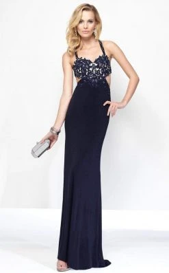 Formal Gowns Alyce Paris - B'Dazzle - 35760 Embroidered Lace Cut Out Evening Gown
