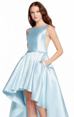 Alyce Paris Bateau Fitted High Low Dress 60114 Formal Gowns