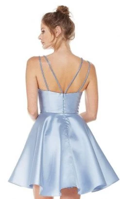 Alyce Paris Beaded Straps Fit And Flare Cocktail Dress 3769 - 1 Pc Diamond White In Size 6 Available Cocktail Dresses