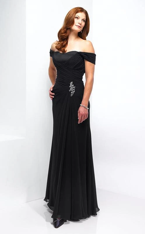 Alyce Paris - Black Label - 29300 Off Shoulder A-line Evening Gown 5 Alyce Paris - Black Label - 29300 Off Shoulder A-line Evening Gown