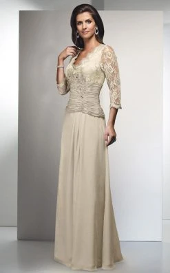 Formal Gowns Alyce Paris - Black Label - 29364 Laced Top And Sleeves Evening Gown