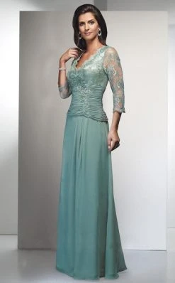 Formal Gowns Alyce Paris - Black Label - 29364 Laced Top And Sleeves Evening Gown