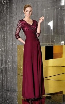 Formal Gowns Alyce Paris - Black Label - 29364 Laced Top And Sleeves Evening Gown