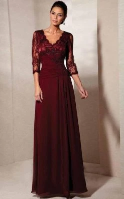 Formal Gowns Alyce Paris - Black Label - 29364 Laced Top And Sleeves Evening Gown