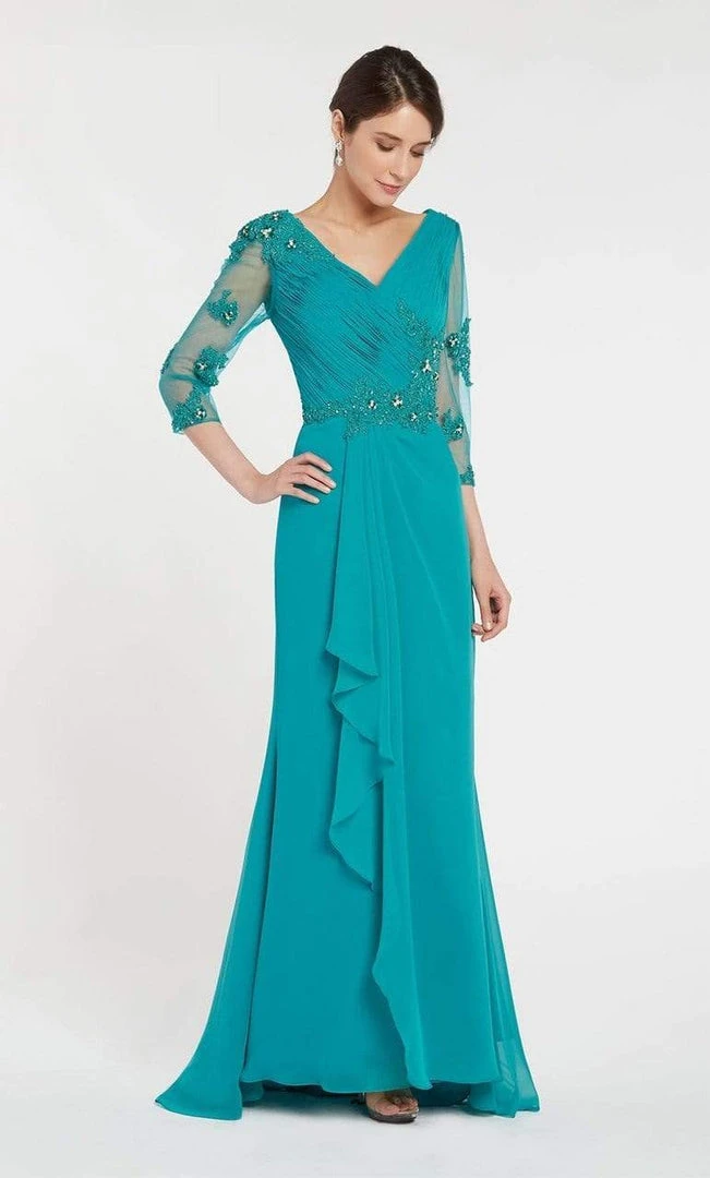 Alyce Paris - Black Label - 29681 Ornate Draped Sheath Gown Formal Gowns 3 Alyce Paris - Black Label - 29681 Ornate Draped Sheath Gown Formal Gowns