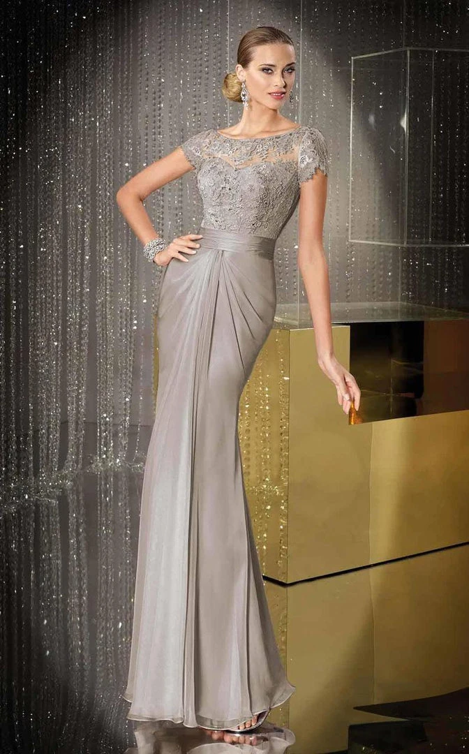 Alyce Paris Cap Sleeve Floral Drape Gown 29687 Formal Gowns 3 Alyce Paris Cap Sleeve Floral Drape Gown 29687 Formal Gowns