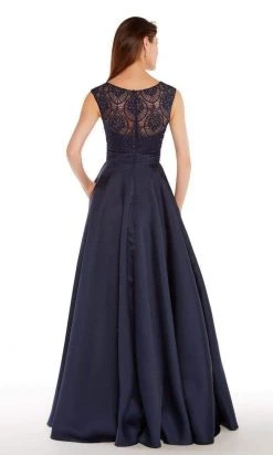 Formal Gowns Alyce Paris Cap Sleeve Lace Bateau Mikado Evening Gown 27243 8 Formal Gowns Alyce Paris Cap Sleeve Lace Bateau Mikado Evening Gown 27243