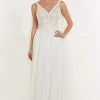 Alyce Paris Cascading Paneled Beaded Chiffon Gown