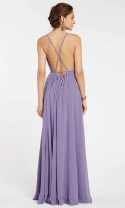 Formal Gowns Alyce Paris - Deep V-Neck Crisscross Back Ruched A-Line Dress 60456 - 1 Pc Premier Blue In Size 2 Available 7 Formal Gowns Alyce Paris - Deep V-Neck Crisscross Back Ruched A-Line Dress 60456 - 1 Pc Premier Blue In Size 2 Available