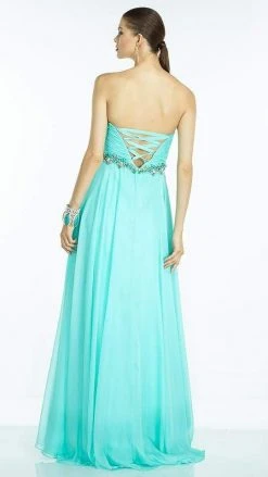 Formal Gowns Alyce Paris - Jeweled Waistband Strapless Ruched Sweetheart Bodice Long Gown 35811