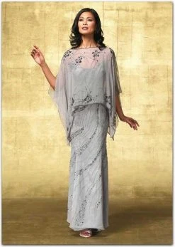 Alyce Paris - Mother Of The Bride 29088 Elegant Dress - 1 Pc Mercury In Size 8 Available Formal Gowns