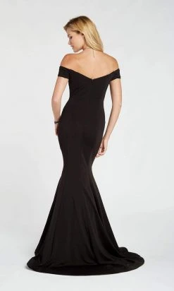 Alyce Paris - Off Shoulder Jersey Mermaid Evening Gown 60294 - 2 Pcs Navy In Size 4 And 10 And 1 Pc Black In Size 8 Available Formal Gowns 10 Alyce Paris - Off Shoulder Jersey Mermaid Evening Gown 60294 - 2 Pcs Navy In Size 4 And 10 And 1 Pc Black In Size 8 Available Formal Gowns