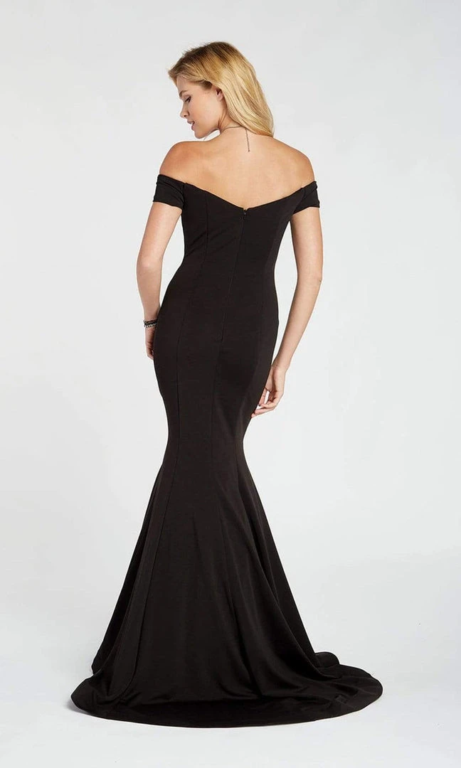Alyce Paris - Off Shoulder Jersey Mermaid Evening Gown 60294 - 2 Pcs Navy In Size 4 And 10 And 1 Pc Black In Size 8 Available Formal Gowns 4 Alyce Paris - Off Shoulder Jersey Mermaid Evening Gown 60294 - 2 Pcs Navy In Size 4 And 10 And 1 Pc Black In Size 8 Available Formal Gowns
