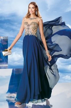 Formal Gowns Alyce Paris - Prom - 6463 Embellished Illusion Chiffon Evening Gown