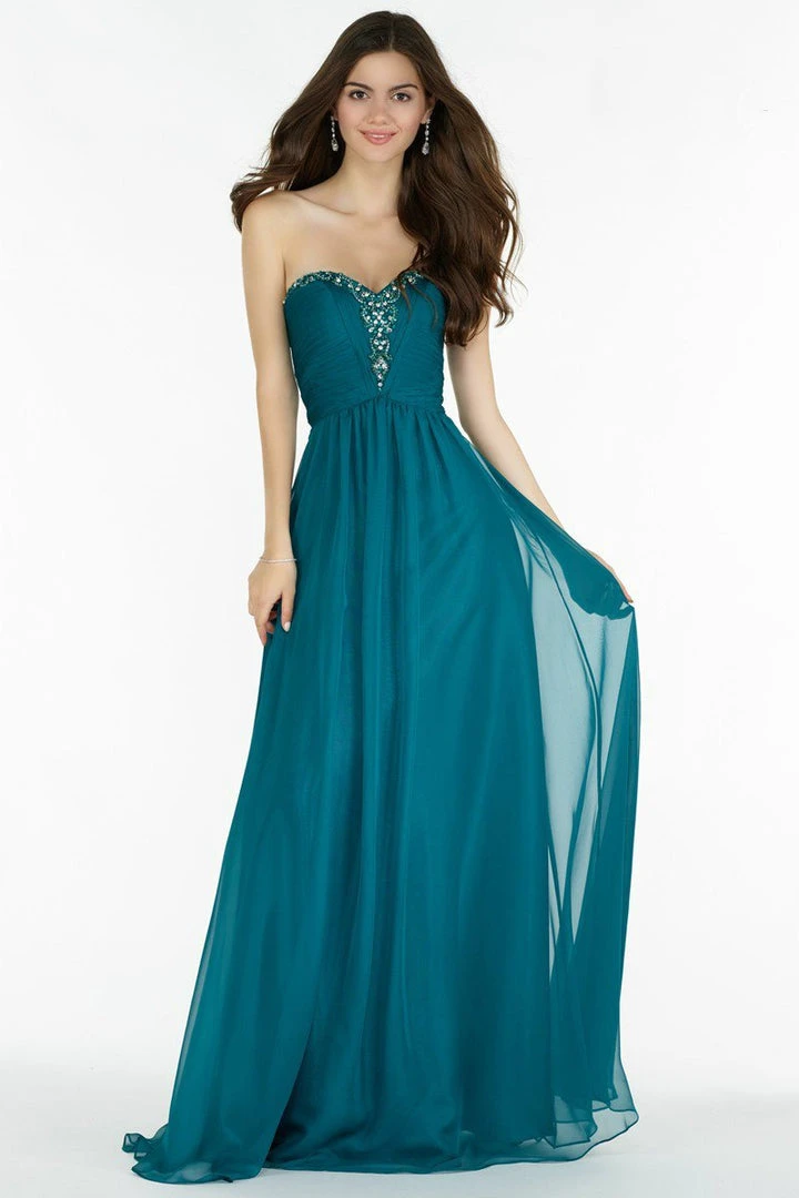 Alyce Paris - Prom Collection - 8022 Long Chiffon Prom Dress With Ruched Bodice Formal Gowns 6 Alyce Paris - Prom Collection - 8022 Long Chiffon Prom Dress With Ruched Bodice Formal Gowns