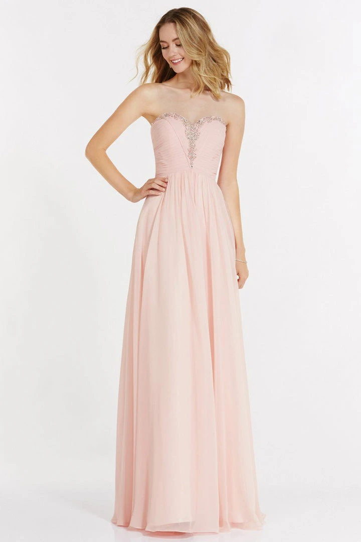 Alyce Paris - Prom Collection - 8022 Long Chiffon Prom Dress With Ruched Bodice Formal Gowns 5 Alyce Paris - Prom Collection - 8022 Long Chiffon Prom Dress With Ruched Bodice Formal Gowns