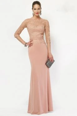 Alyce Paris - Special Occasion Collection 27113 Dress In Desert Peach - 1 Pc Desert Peach In Size 10 Available Formal Gowns