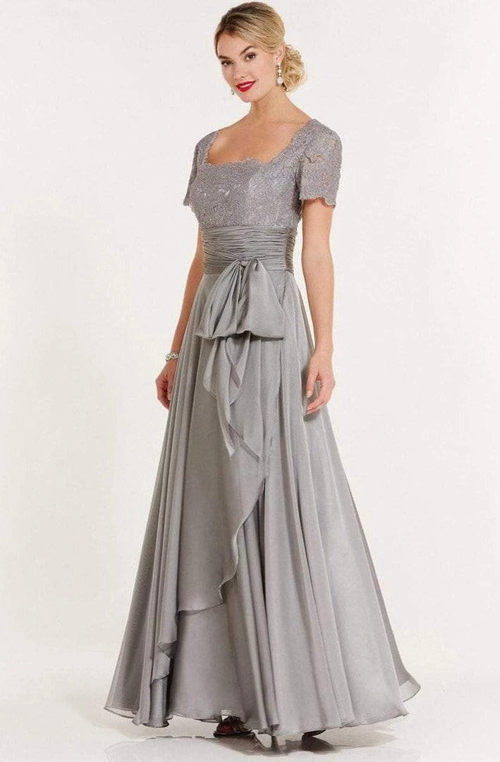 Formal Gowns Alyce Paris - Square Neck Lace And Chiffon Gown 29264 - 1 Pc Size 18 In Champagne And 1 Pc Size 18 In Mercury Color Available 4 Formal Gowns Alyce Paris - Square Neck Lace And Chiffon Gown 29264 - 1 Pc Size 18 In Champagne And 1 Pc Size 18 In Mercury Color Available