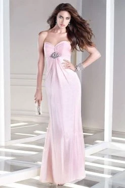 Alyce Paris - Strapless Sweetheart Long Prom Dress With Brooch Accent 35709