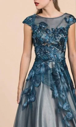 Formal Gowns Andrea And Leo - A0081 Floral Metallic Embroidery A-Line Gown 18 Formal Gowns Andrea And Leo - A0081 Floral Metallic Embroidery A-Line Gown