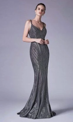 Formal Gowns Andrea And Leo - A0646 Embellished V Neck Trumpet Gown