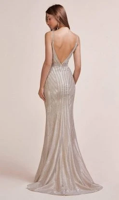 Formal Gowns Andrea And Leo - A0646 Embellished V Neck Trumpet Gown