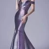 Formal Gowns Andrea And Leo - A0725 Off-Shoulder Metallic Jacquard Mermaid Gown