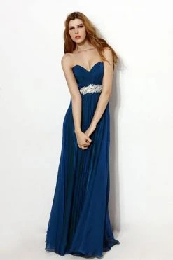 Formal Gowns Angela & Alison - 21037 Strapless Ruched Sweetheart Empire Gown 10 Formal Gowns Angela & Alison - 21037 Strapless Ruched Sweetheart Empire Gown