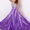 Formal Gowns Angela & Alison - 21039 Encrusted Sweetheart Animal Print Dress