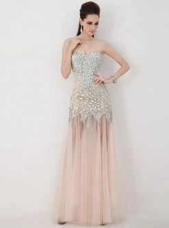 Angela & Alison - 41001 Strapless Crystal-Festooned Tulle Gown Formal Gowns 18 Angela & Alison - 41001 Strapless Crystal-Festooned Tulle Gown Formal Gowns