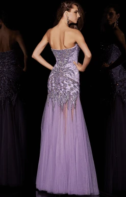 Angela & Alison - 41001 Strapless Crystal-Festooned Tulle Gown Formal Gowns 13 Angela & Alison - 41001 Strapless Crystal-Festooned Tulle Gown Formal Gowns