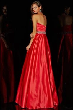 Angela & Alison - 51033 Strapless Ornate Empire A-Line Gown