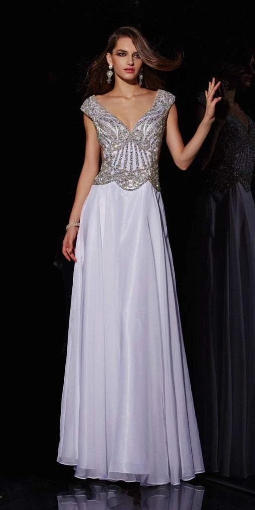 Angela & Alison - 51047 Rhinestone Accented A-line Dress - 1 Pc White In Size 14 Available Formal Gowns 3 Angela & Alison - 51047 Rhinestone Accented A-line Dress - 1 Pc White In Size 14 Available Formal Gowns