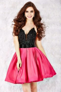 Angela & Alison - 52004 Beaded Floral Lace A-Line Dress